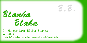 blanka blaha business card